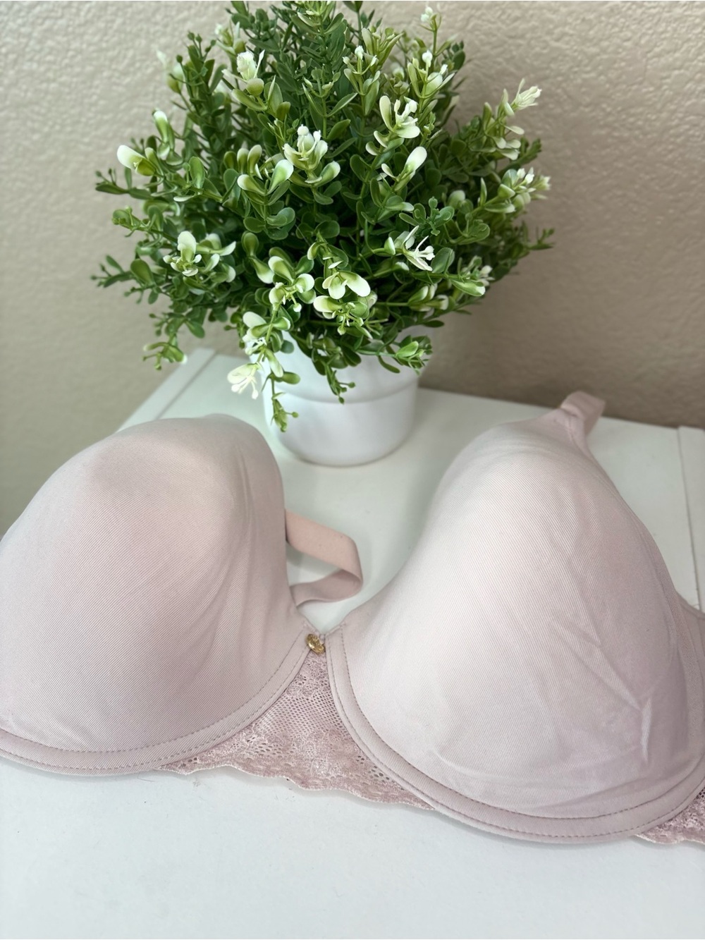 California Waves Neon Pink Bikini Top with Ruffle Trim - Picture 7 of 8